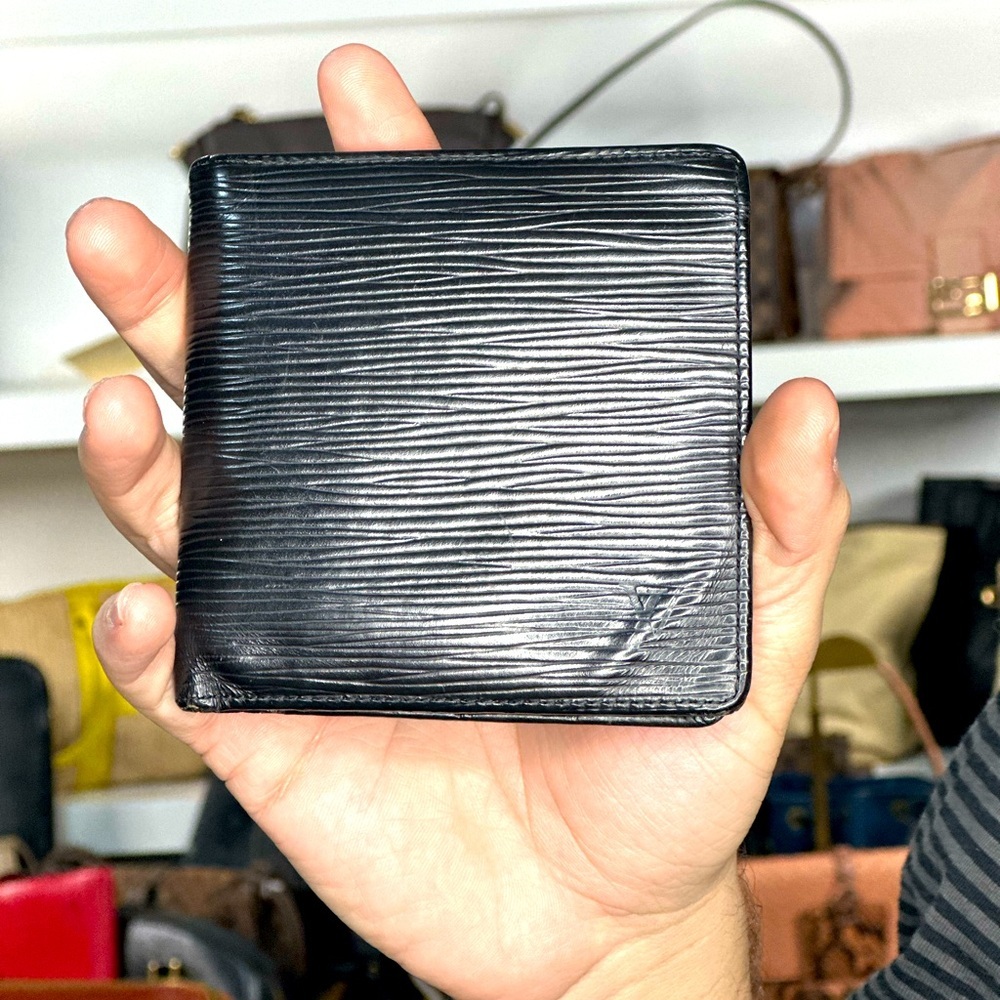 LV Black Epi Leather Men's Wallet